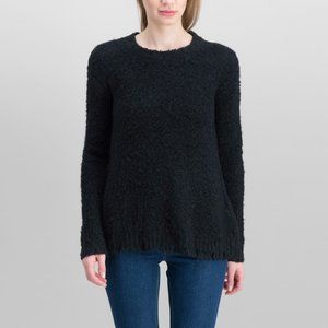 FINAL PRICE ATM Alpaca Crew Neck Destroyed Hem Sweater Nubby Knit